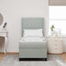 Pat cu arcuri cu headboard Gri deschis 80 x 200 cm Catifea - WALTI WALTI