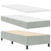 Pat cu arcuri cu headboard Gri deschis 80 x 200 cm Catifea - WALTI WALTI