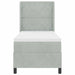 Pat cu arcuri cu headboard Gri deschis 80 x 200 cm Catifea - WALTI WALTI
