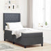 Pat cu arcuri cu headboard Gri închis 80 x 200 cm Catifea - WALTI WALTI