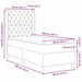 Pat cu arcuri cu headboard Gri închis 80 x 200 cm Catifea - WALTI WALTI