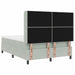 Pat cu arcuri cu headboard Gri deschis 140 x 190 cm Catifea - WALTI WALTI