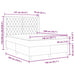 Pat cu arcuri cu headboard Gri deschis 140 x 200 cm Catifea - WALTI WALTI