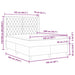 Pat cu arcuri cu headboard Gri deschis 160 x 200 cm Catifea - WALTI WALTI