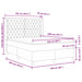 Pat cu arcuri cu saltea cu headboard Negru 160 x 200 cm Catifea - WALTI WALTI