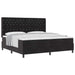 Pat cu arcuri cu saltea cu headboard Negru 200 x 200 cm Catifea - WALTI WALTI