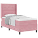 Pat cu arcuri cu headboard Roz 90 x 190 cm Catifea - WALTI WALTI