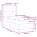 Pat cu arcuri cu headboard Roz 90 x 190 cm Catifea - WALTI WALTI