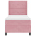 Pat cu arcuri cu saltea cu headboard Roz 90 x 200 cm Catifea - WALTI WALTI