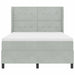 Pat cu arcuri cu headboard Gri deschis 160 x 200 cm Catifea - WALTI WALTI