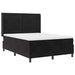 Pat cu arcuri cu saltea cu headboard Negru 160 x 200 cm Catifea - WALTI WALTI