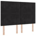 Pat cu arcuri cu saltea cu headboard Negru 160 x 200 cm Catifea - WALTI WALTI
