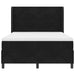 Pat cu arcuri cu saltea cu headboard Negru 160 x 200 cm Catifea - WALTI WALTI