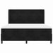 Pat cu arcuri cu saltea cu headboard Negru 180 x 200 cm Catifea - WALTI WALTI