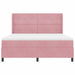Pat cu arcuri cu headboard Roz 180 x 200 cm Catifea - WALTI WALTI
