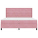 Pat cu arcuri cu saltea cu headboard Roz 200 x 200 cm Catifea - WALTI WALTI