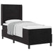 Pat cu arcuri cu headboard Negru 80 x 200 cm Catifea - WALTI WALTI
