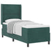 Pat cu arcuri cu headboard Verde închis 80 x 200 cm Catifea - WALTI WALTI