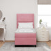 Pat cu arcuri cu saltea cu headboard Roz 80 x 200 cm Catifea - WALTI WALTI