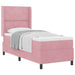 Pat cu arcuri cu saltea cu headboard Roz 80 x 200 cm Catifea - WALTI WALTI