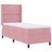 Pat cu arcuri cu saltea cu headboard Roz 80 x 200 cm Catifea - WALTI WALTI