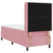 Pat cu arcuri cu saltea cu headboard Roz 80 x 200 cm Catifea - WALTI WALTI
