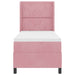 Pat cu arcuri cu saltea cu headboard Roz 80 x 200 cm Catifea - WALTI WALTI