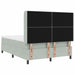 Pat cu arcuri cu headboard Gri deschis 140 x 200 cm Catifea - WALTI WALTI