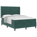 Pat cu arcuri cu headboard Verde închis 160 x 200 cm Catifea - WALTI WALTI