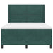 Pat cu arcuri cu headboard Verde închis 160 x 200 cm Catifea - WALTI WALTI