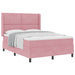 Pat cu arcuri cu headboard Roz 160 x 200 cm Catifea - WALTI WALTI
