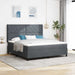 Pat cu arcuri cu headboard Gri închis 180 x 200 cm Catifea - WALTI WALTI