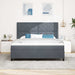 Pat cu arcuri cu headboard Gri închis 180 x 200 cm Catifea - WALTI WALTI