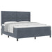 Pat cu arcuri cu headboard Gri închis 180 x 200 cm Catifea - WALTI WALTI
