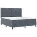 Pat cu arcuri cu headboard Gri închis 180 x 200 cm Catifea - WALTI WALTI
