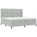 Pat cu arcuri cu headboard Gri deschis 200 x 200 cm Catifea - WALTI WALTI