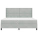 Pat cu arcuri cu headboard Gri deschis 200 x 200 cm Catifea - WALTI WALTI