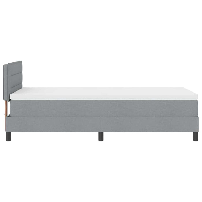 Pat cu arcuri cu benzi LED Gri deschis 80 x 200 cm țesătură WALTI