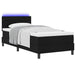 Pat cu arcuri cu saltea cu headboard Negru 90 x 190 cm țesătură - WALTI WALTI