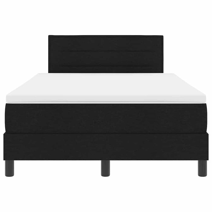 Pat cu arcuri cu saltea cu led Negru 120 x 190 cm țesătură - WALTI WALTI
