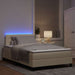 Pat cu arcuri cu saltea cu headboard Crem 120 x 190 cm țesătură - WALTI WALTI