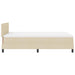 Pat cu arcuri cu saltea cu headboard Crem 120 x 190 cm țesătură - WALTI WALTI