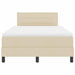 Pat cu arcuri cu saltea cu headboard Crem 120 x 200 cm țesătură - WALTI WALTI