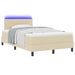 Pat cu arcuri cu saltea cu headboard Crem 120 x 200 cm țesătură - WALTI WALTI