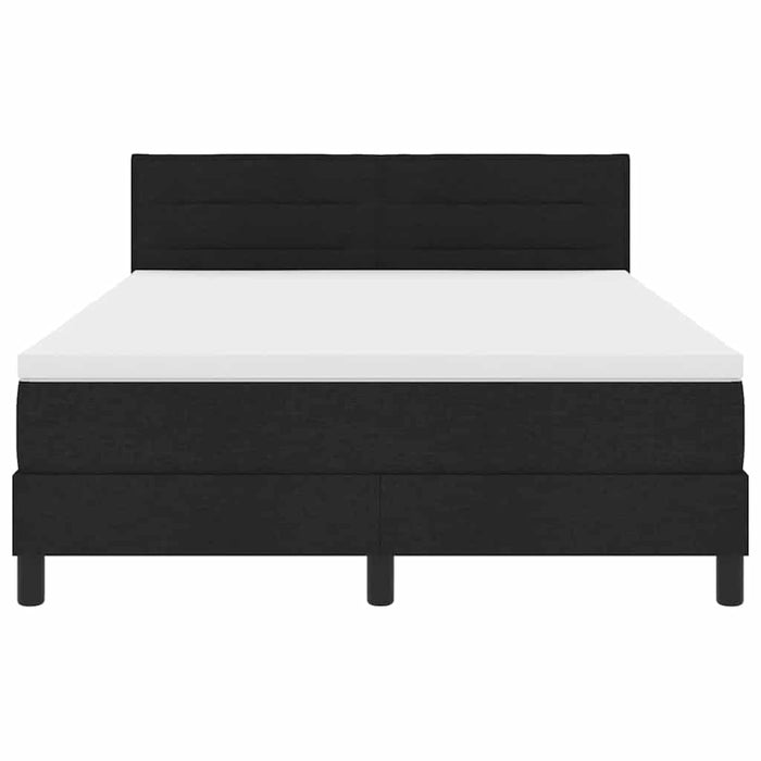 Pat cu arcuri cu saltea cu led Negru 140 x 200 cm țesătură - WALTI WALTI