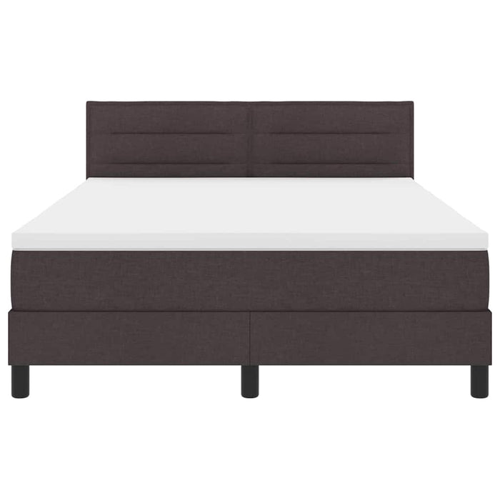 Pat cu arcuri cu benzi LED Maro închis 140 x 200 cm țesătură WALTI