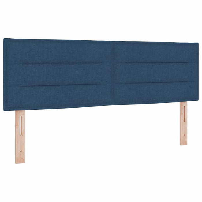 Pat cu arcuri cu saltea cu led albastru 140 x 200 cm țesătură - WALTI WALTI