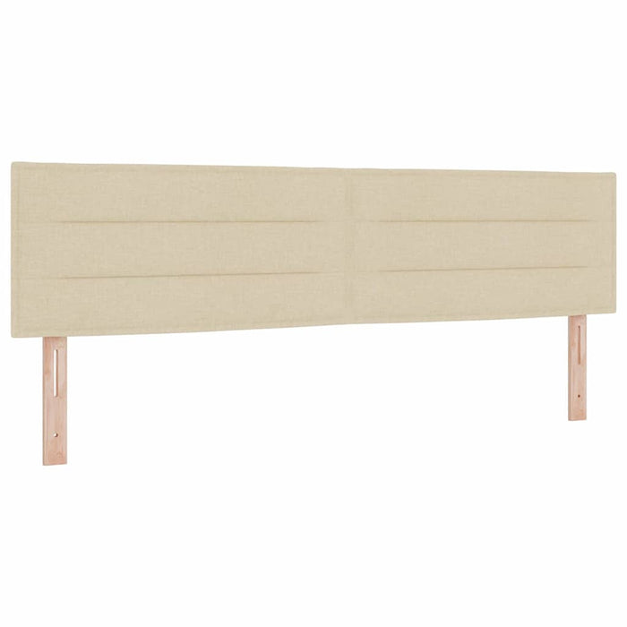 Pat cu arcuri cu saltea cu headboard Crem 180 x 200 cm țesătură - WALTI WALTI