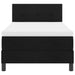 Pat cu arcuri cu saltea cu headboard Negru 90 x 200 cm țesătură - WALTI WALTI