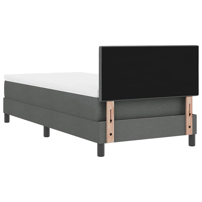 Pat cu arcuri cu benzi LED Gri închis 100 x 200 cm țesătură WALTI
